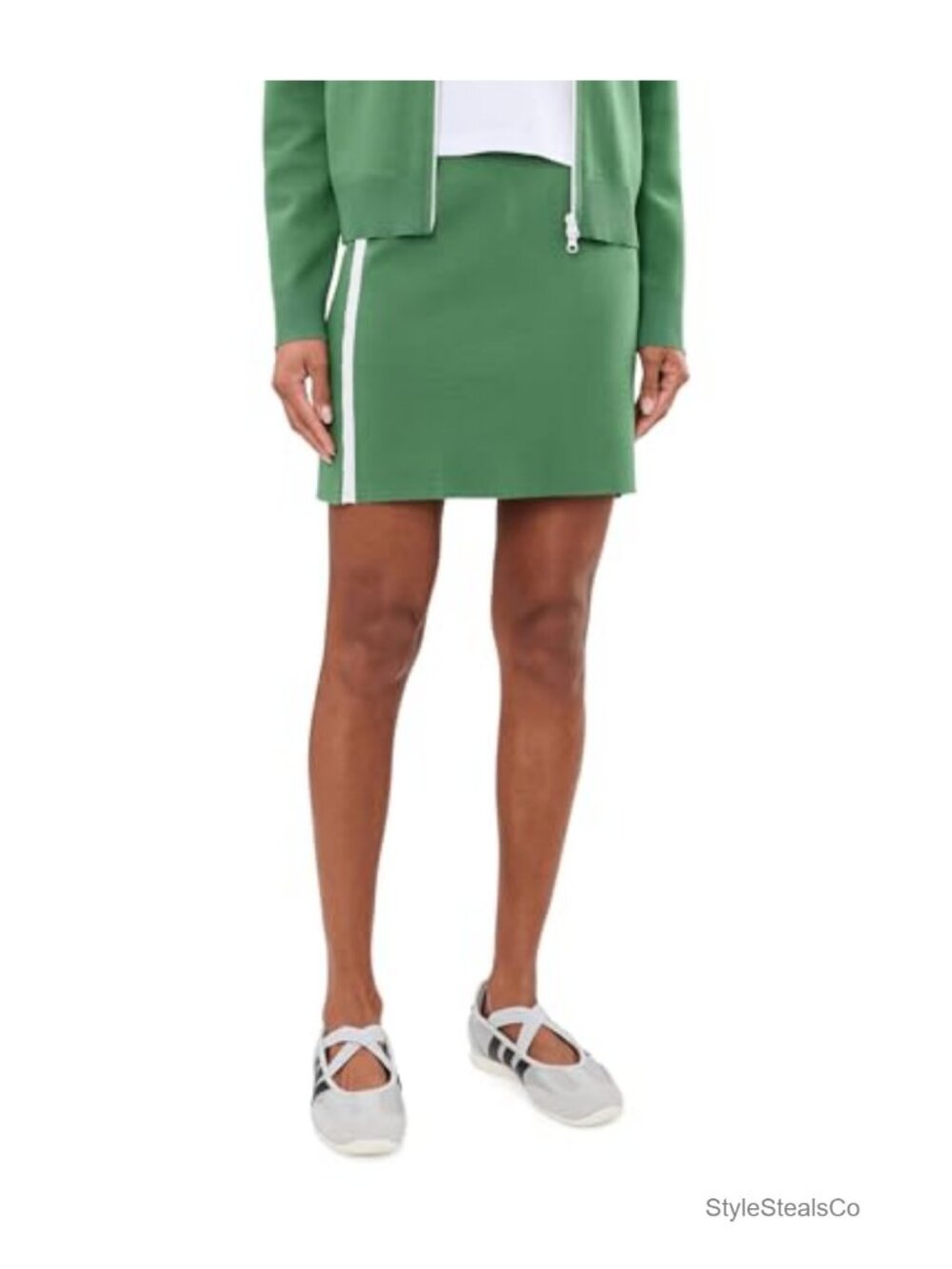 100% Linen Fitted Mini Skirt Pull On Mid Rise